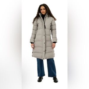 Canada Weather Gear Quilted Maxi Parka Jacket Long Winter Coat Hooded Women's XL